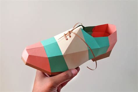 Diy Colorful Pointed Shoe 3d Papercrafts By Paper Amaze Thehungryjpeg