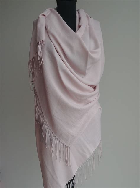 Pink Pashmina Nude Ash Rose Scarf Shawl Wrap Light Pink Bridesmaids