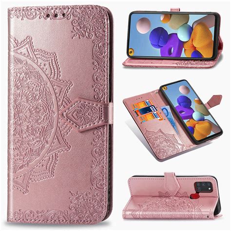 Galaxy A21s Case Dteck ShockProof Premium PU Leather Magnetic Flip