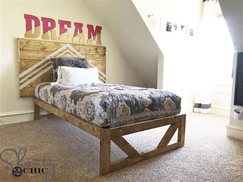 DIY Modern Platform Bed - Free Plans & How-To Video - Shanty 2 Chic