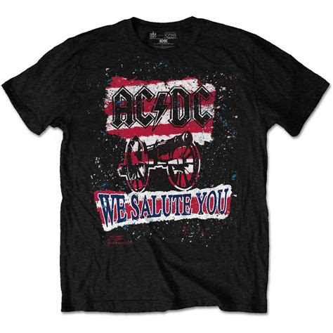 Ac Dc Camiseta We Salute You Stripe Para Adultos Unisex Negro Bodega Aurrera En Línea