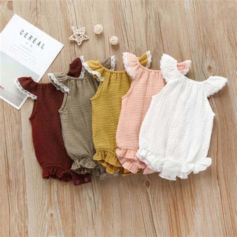 Barboteuse D été À Volants Pour Bébés Filles Vêtements Multicolores