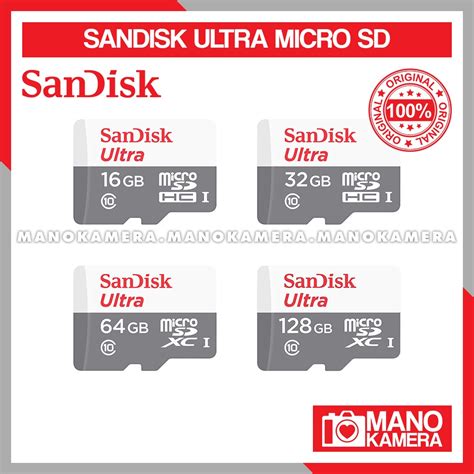 Jual Micro SD 16GB 32GB 64GB 128GB Sandisk Ultra 80MBps 100MBps Class