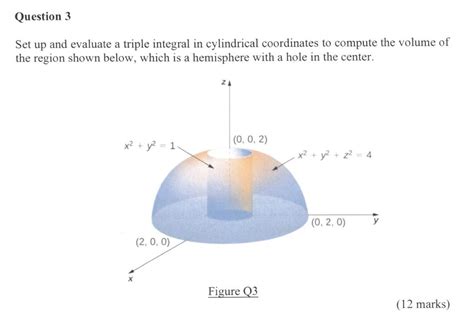 Solved Set Up And Evaluate A Triple Integral In Cylindrical Chegg