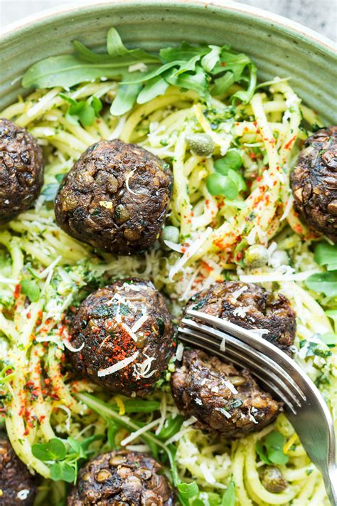 Vegan Meatballs With Lentils And Mushrooms Lazy Cat Kitchen