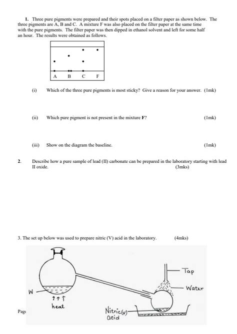 Form 3 Chemistry Paper 1 End Of Term 3 Examination 2021 843