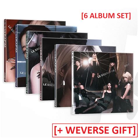 LE SSERAFIM HOT COMPACT VER SET 5TH MINI ALBUM WEVERSE GIFT SUPERDRAGONTOYS