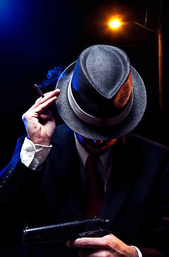 Mafia Mob Man With Gun And Cigar Stock Photo Download Image Now Istock