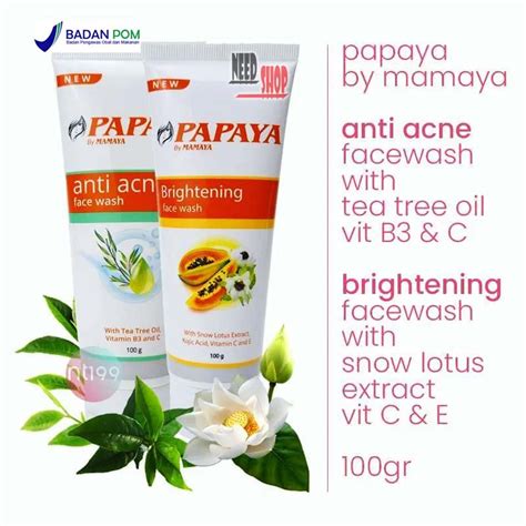 Jual Facial Face Wash Sabun Cuci Muka Papaya By Mamaya Original