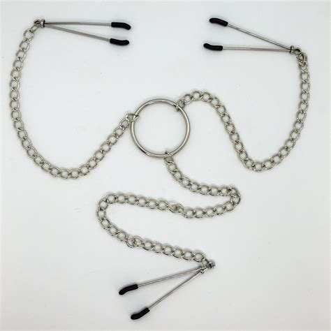 Nipples Clamps With Chain And Clitoral Clamp Pussy Clamp Etsy