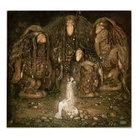 John Bauer Trolls Poster John Bauer Forest Illustration