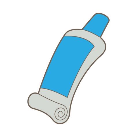 Tubo De Pintura Azul Icono De Estilo De Dibujos Animados PNG Tubo