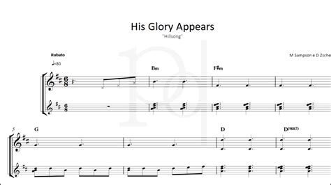 His Glory Appears Hillsong Partitura Youtube