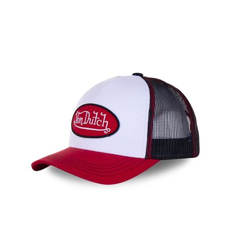 Men's Von Dutch white and red Col baseball cap