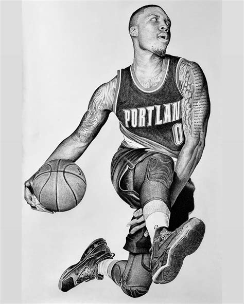 Basketball Player Drawing Realistic