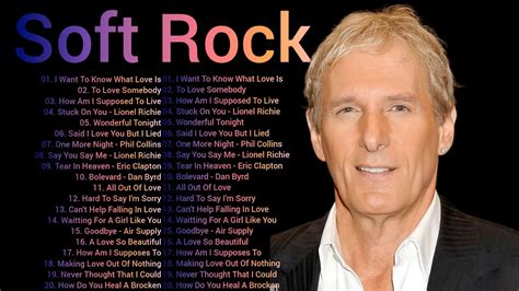 Michael Bolton Lionel Richie Phil Collins Eric Clapton Rod Stewart Soft Rock Hits 70s 80s