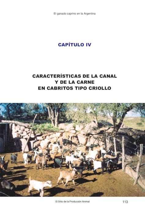 Pdf Captulo Iv Caractersticas De La Canal Y De La Carne En