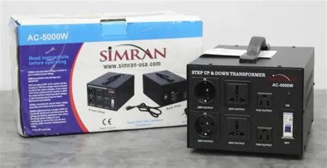 Simran Ac W Step Up Down Voltage Transformer New In Box