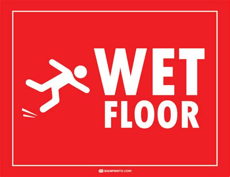 Wet Floor Sign Collection Download Free Printable Pdf