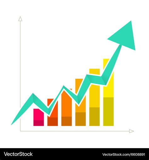 Rising Arrow Graph Royalty Free Vector Image VectorStock