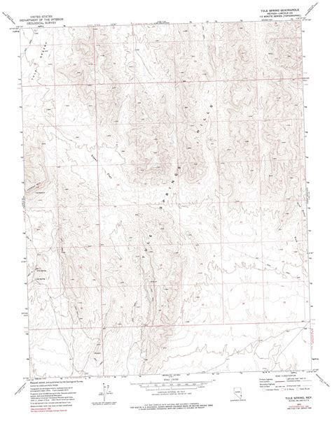 Tule Spring Topographic Map Scale Nevada