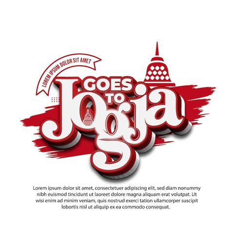 Premium Vector Greeting Text Of Goes To Jogja For Study Tour Banner