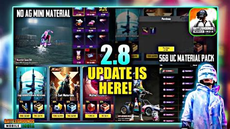 BGMI 2 8 UPDATE IS HERE 568UC MATERIAL PACK NEW MYTHIC FORGE