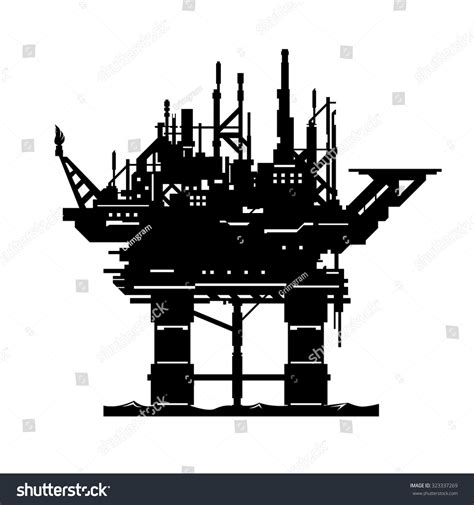 Oil Derrick Silhouette