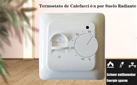 KETOTEK Manual Termostato Calefacción Suelo Radiante Electrico con