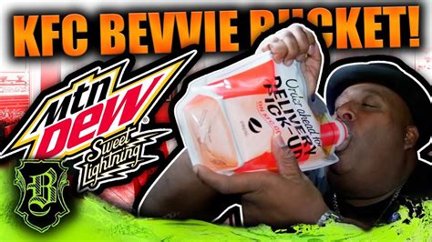 Mtn Dew Sweet Lightning Chug From The Kfc Beverage Bucket Youtube