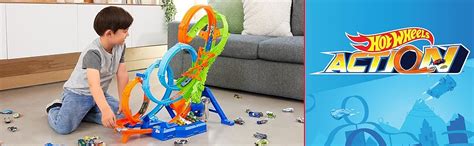 Amazon Hot Wheels Track Set With Loops Way Crash Zone