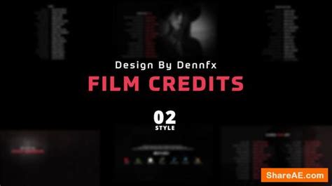 Videohive Film Credits Free After Effects Templates After