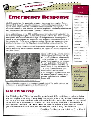 Fillable Online Emergency Response Emergency Responseemergency Life