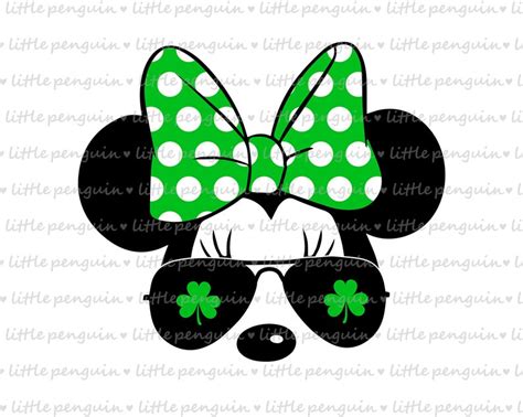 Minnie Svg File St Patricks Day Svg Shamrock Svg Etsy