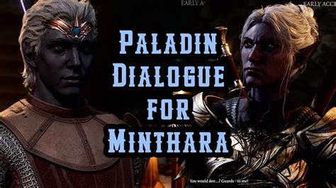 Baldur S Gate Patch Paladin Dialogue For Minthara Youtube