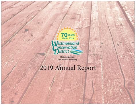 District Annual Report Westmoreland Conservation District