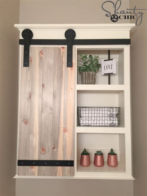 Diy Sliding Barn Door Bathroom Cabinet Shanty 2 Chic