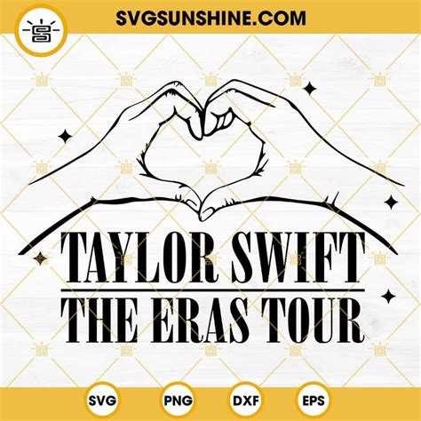 2.99Taylor Swift The Eras Tour Heart Hand SVG, Swiftie Love SVG PNG DXF ...