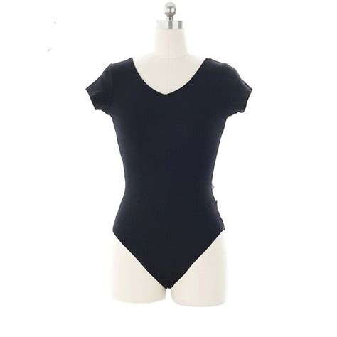 Womens Short Sleeve Ballet Dance Leotard One Piece Gymnastics Bodysuit