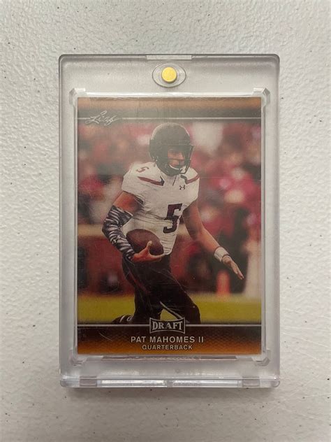 Pat Mahomes Rookie Card leaf - Etsy