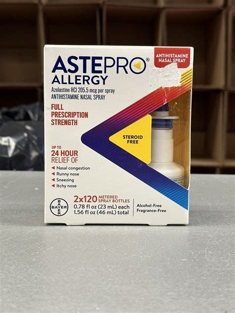 Astepro Allergy Antihistamine Nasal Spray 2x120 Sprays Runny Nose Exp