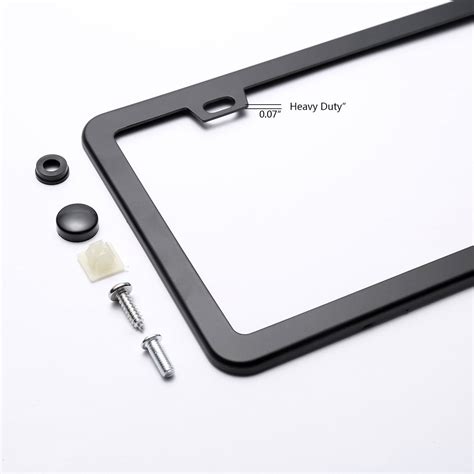 Buy Ohuhu 2 PCS Slim Bottom License Plate Frames Matte Black Powder