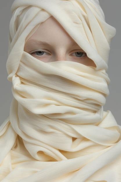 Woman Wearing White Hijab Premium Ai Generated Image