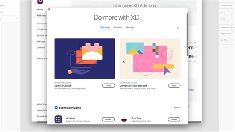 Redesigned Plugin Manager Adobe XD November Release 2019 Adobe