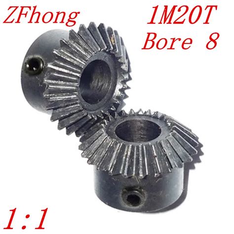 Pair M T Bore Metal Bevel Gears Module Teeth With Inner