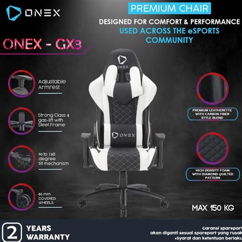 Jual Onex Gx Premium Quality Gaming Chair Kursi Gaming Kursi Youtuber