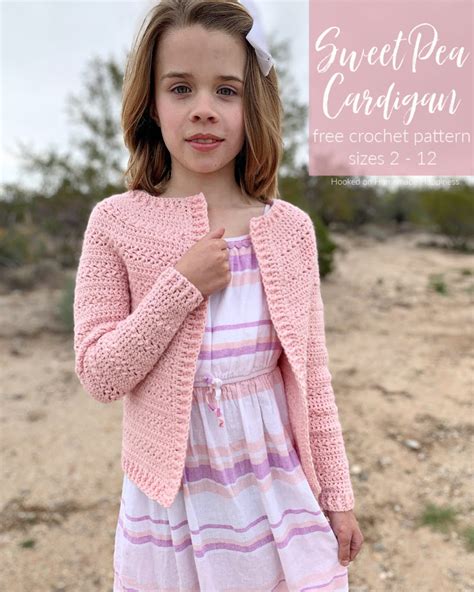 Sweet Pea Cardigan Crochet Pattern - Hooked on Homemade Happiness