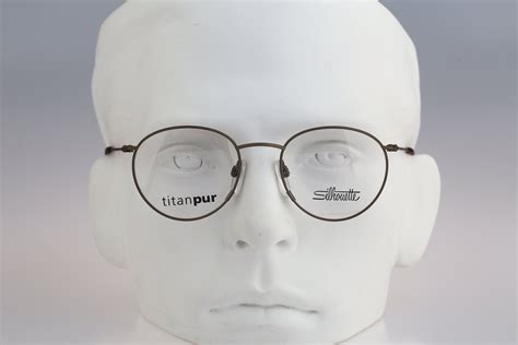 Silhouette M 7213 40 V 6053 Titanium Vintage 90s Lightweight Panto Round Eyeglasses Frames Mens