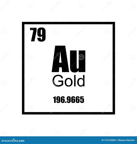 Gold Element Periodic Table Stock Vector Illustration Of Element