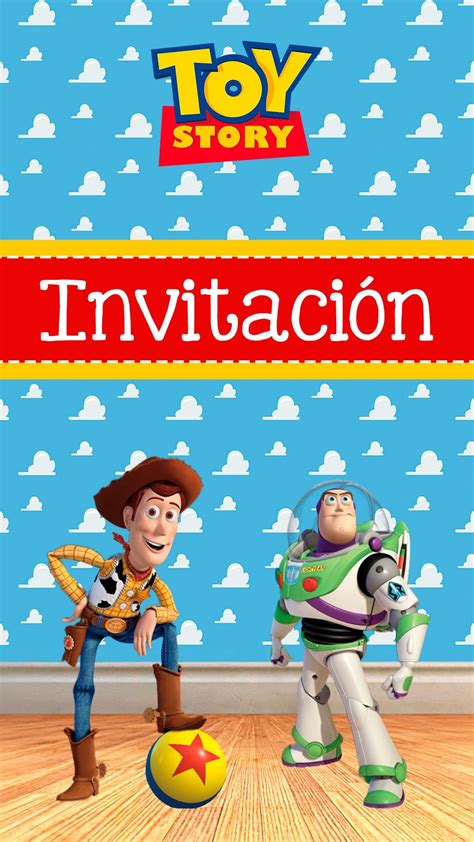 Tarjeta De InvitaciÓn Animada De Toy Story Invitaciones De Toy Story